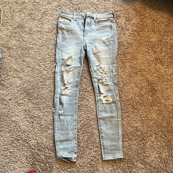 Ae lightwash ripped jeans - Picture 1 of 4